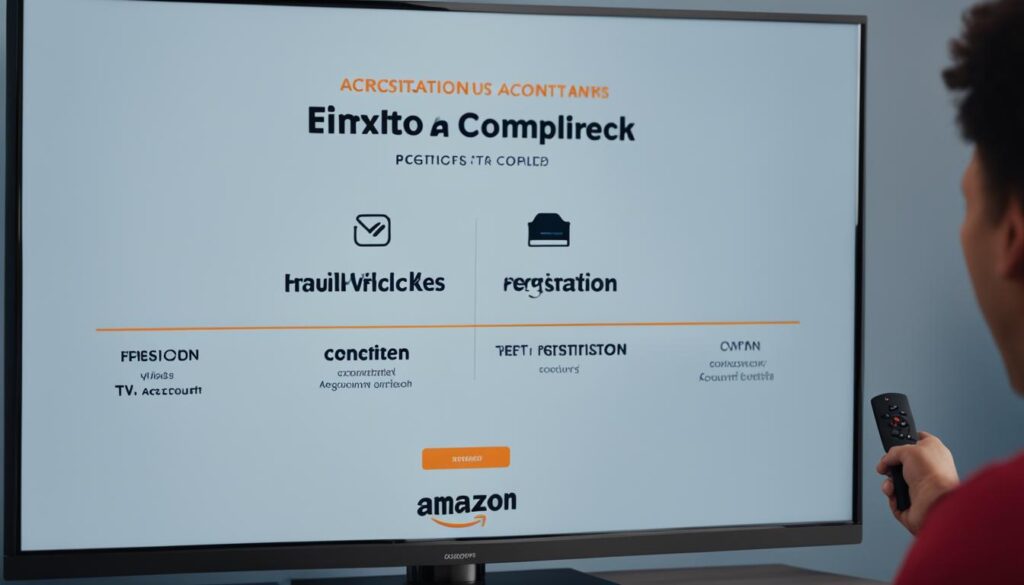 Creating Amazon account during Firestick registration